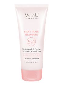 Von-U Шампунь для ослабленных и поврежденных волос "Шелк для волос" 5 в 1 Silky Hair Shampoo 200 мл, image 