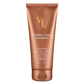 VonU Ginseng Gold Шампунь для волос с экстрактом золотого женьшеня 200 мл, image 