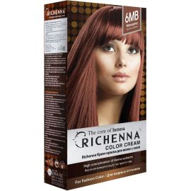 Richenna Крем-краска для волос с хной № 6MB (Mahogany) (новая упаковка), Оттенок: 6MB (Mahogany), фото 