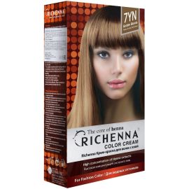 Richenna Крем-краска для волос с хной № 7YN (Golden Blonde) (новая упаковка), Оттенок: 7YN (Golden Blonde), фото 