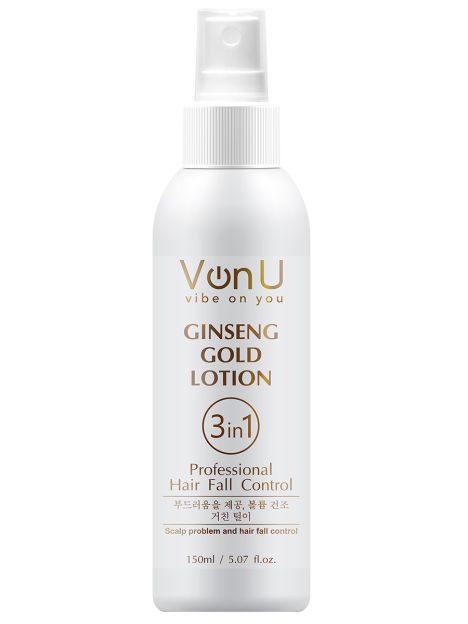 Von-U Лосьон для роста волос с экстрактом золотого женьшеня Ginseng Gold Lotion 150 мл	, фото 