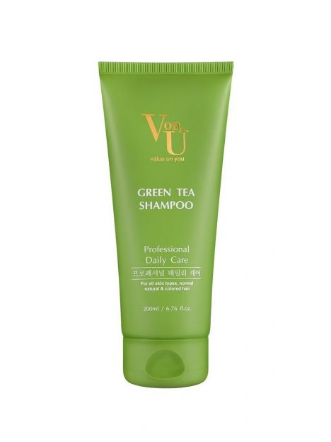 Von-U Шампунь для волос с зеленым чаем Green Tea Shampoo 200 мл, фото 