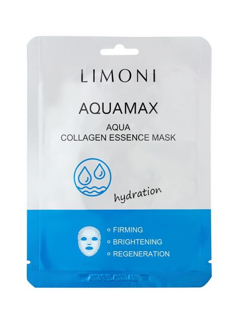 Тканевая маска Limoni Aquamax Collagen Essence с морской водой и коллагеном, фото 