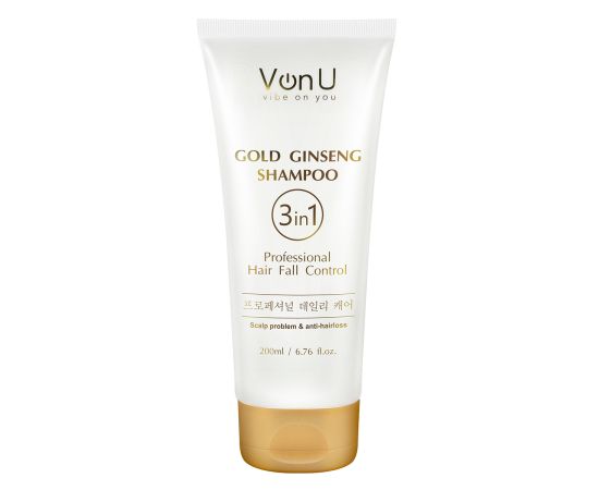 Шампунь для волос с экстрактом золотого женьшеня Ginseng Gold Shampoo ( NEW) 200 мл, image 