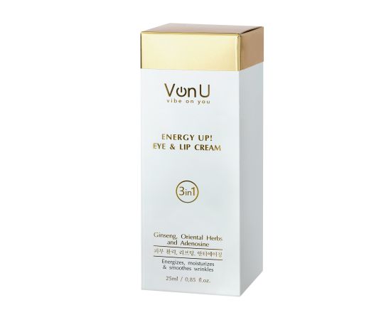 Von-U Омолаживающий крем-энергетик для век и губ ENERGY UP! Eye & Lip Cream 25ml, фото , изображение 2 Von-U Омолаживающий крем-энергетик для век и губ ENERGY UP! Eye & Lip Cream 25ml, фото , изображение 2
