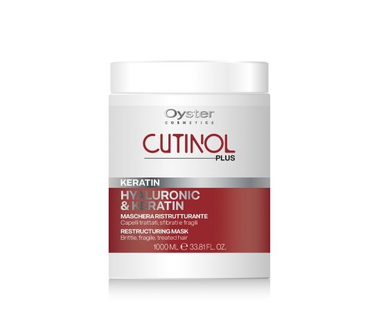 OY CUTINOL PLUS KERATIN RESTRUCTURING MASK  Маска с кератином для восстановления пористых и поврежденных волос 1000ml, фото 