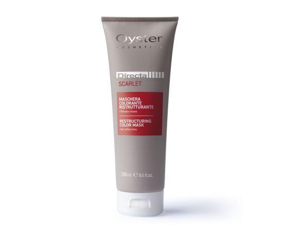 Oyster Cosmetics Тонирующая маска с прямым пигментом DIRECTA CRAZY RESTRUCTURING COLOR MASK SCARLET темно-красный 250ml, фото 