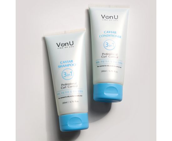 Von U Кондиционер для волос с икрой Caviar Conditioner 200 мл (New), фото , изображение 7 Von U Кондиционер для волос с икрой Caviar Conditioner 200 мл (New), фото , изображение 7