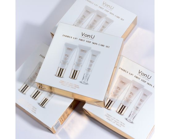 Von-U ENERGY UP! First step skin care set (Day Cream 25m + Night Cream 25ml + Serum 15ml)		, image , 11 image