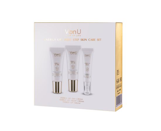 Von-U ENERGY UP! First step skin care set (Day Cream 25m + Night Cream 25ml + Serum 15ml)		, image , 9 image