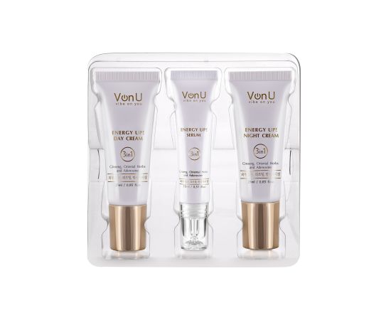 Von-U ENERGY UP! First step skin care set (Day Cream 25m + Night Cream 25ml + Serum 15ml)		, image , 8 image