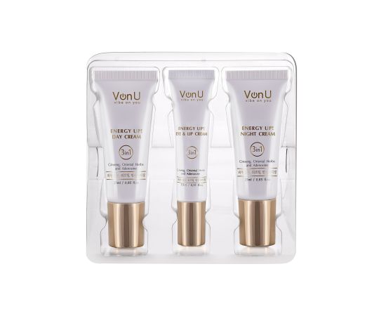 Von-U ENERGY UP! First step skin care set (Day Cream 25m + Night Cream 25ml + Eye & Lip Cream 15ml), image , 8 image