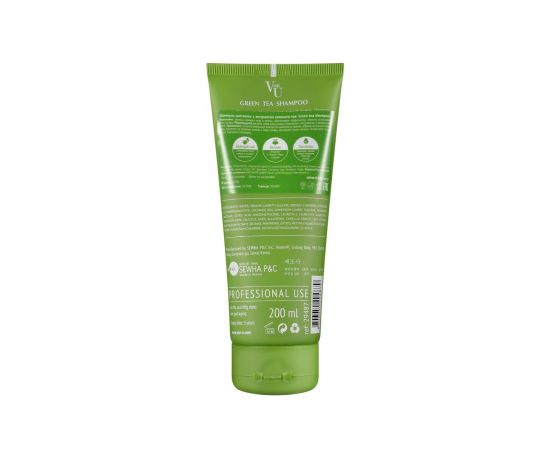 Von-U Шампунь для волос с зеленым чаем Green Tea Shampoo 200 мл, фото , изображение 3 Von-U Шампунь для волос с зеленым чаем Green Tea Shampoo 200 мл, фото , изображение 3