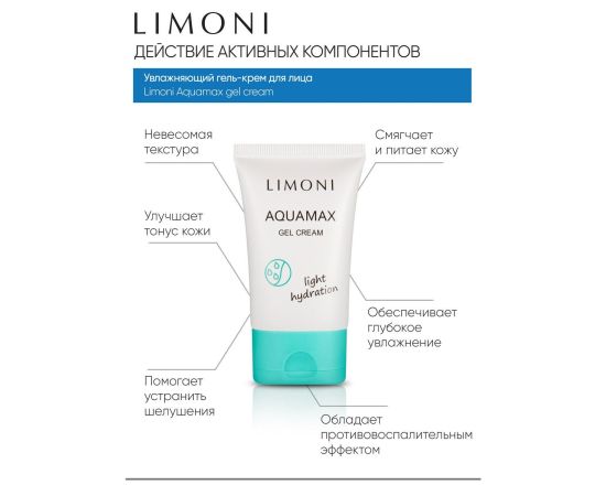 Limoni Aquamax Gel Cream, 1.5 ml sample, image , 2 image