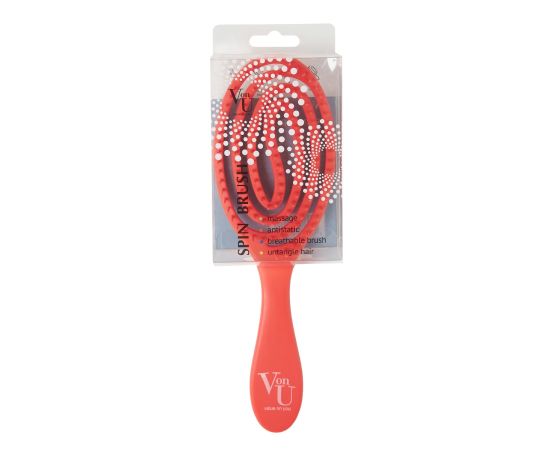 Hair comb Von-U Spin Brush, red, image , 7 image Hair comb Von-U Spin Brush, red, image , 7 image