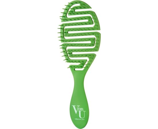 Hairbrush Von-U Spin Brush, green, image 