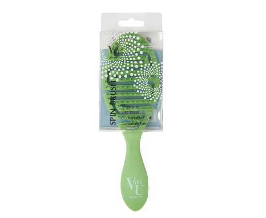 Hairbrush Von-U Spin Brush, green, image , 7 image Hairbrush Von-U Spin Brush, green, image , 7 image