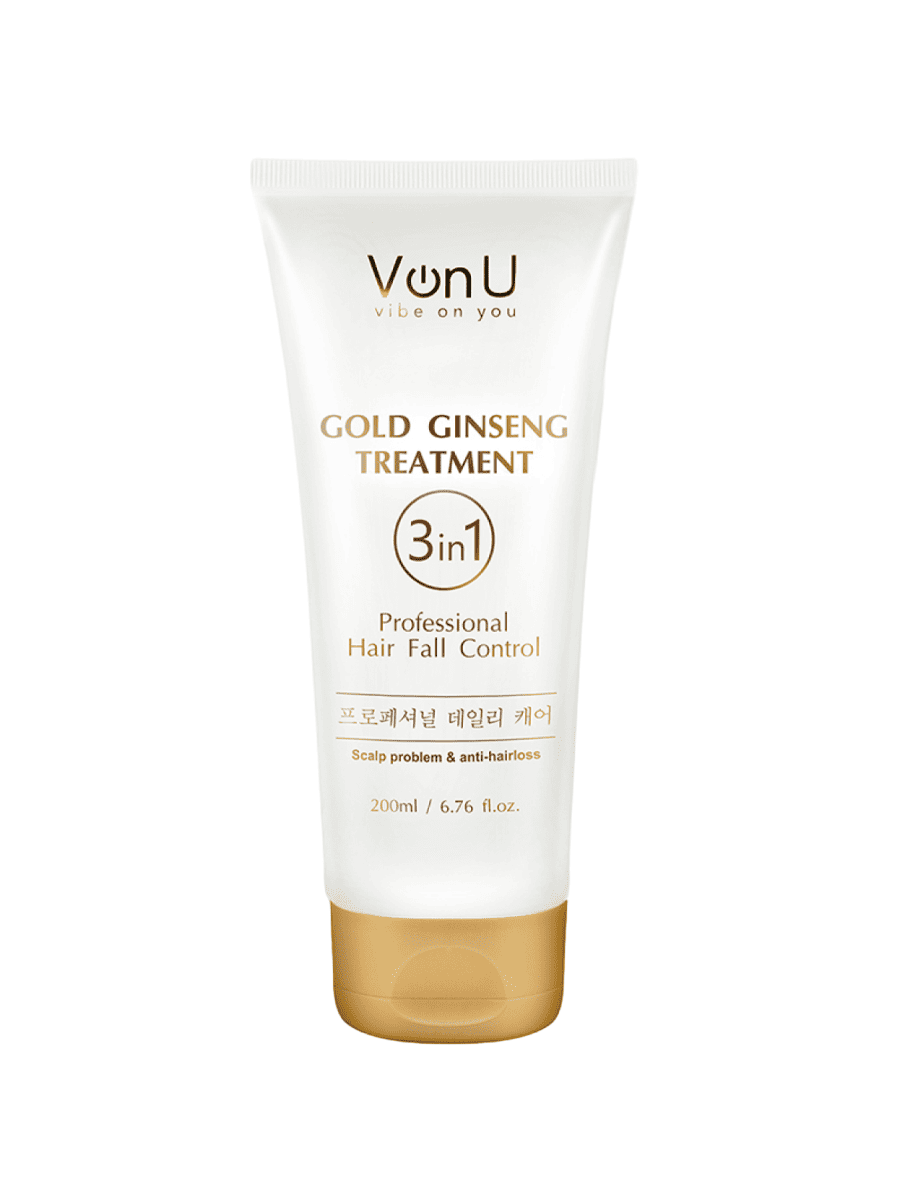 Von-U Набор шампунь 200мл+кондиционер 200мл+лосьон 150м с экстрактом золотого женьшеня Ginseng Gold