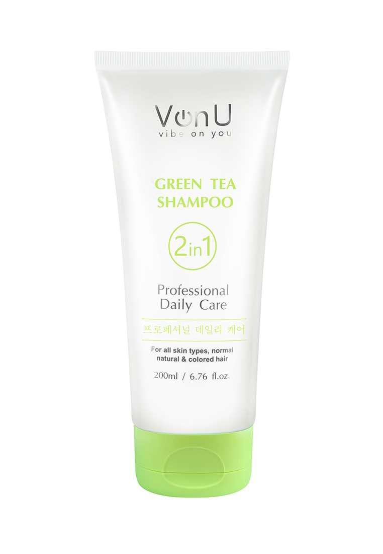 Von U Шампунь для волос с зеленым чаем Green Tea Shampoo (New)  200 мл
