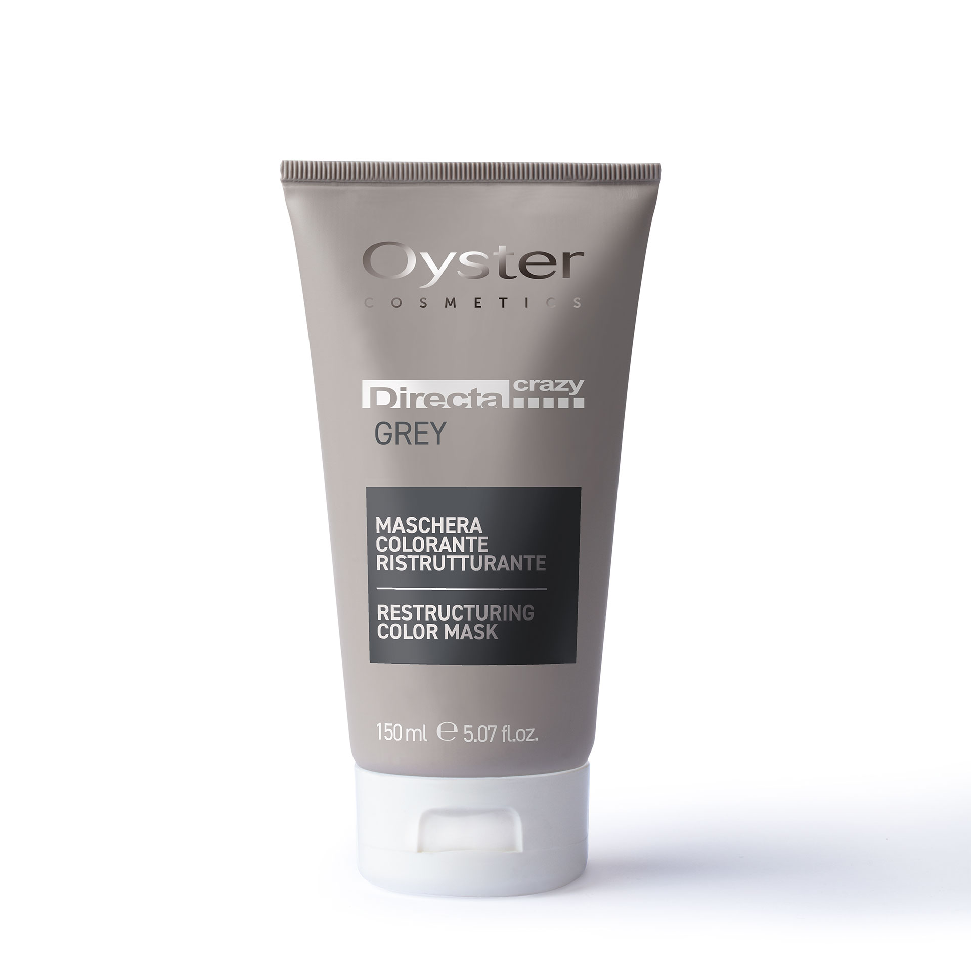 Oyster Cosmetics Тонирующая маска с прямым пигм. DIRECTA CRAZY RESTRUCTURING COLOR MASK GREY серый 150ml