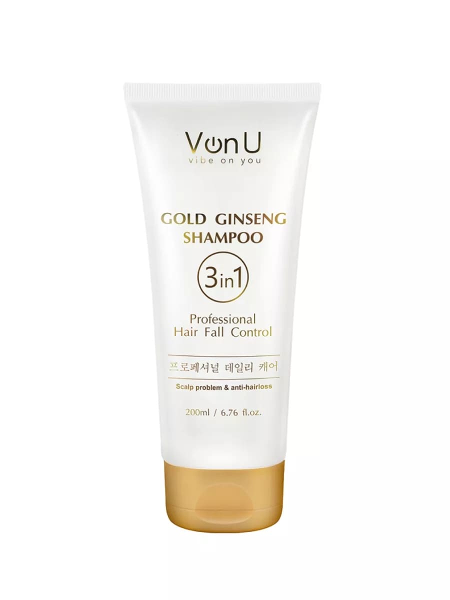 Von U Шампунь для волос с экстрактом золотого женьшеня Ginseng Gold Shampoo (New) 200 мл