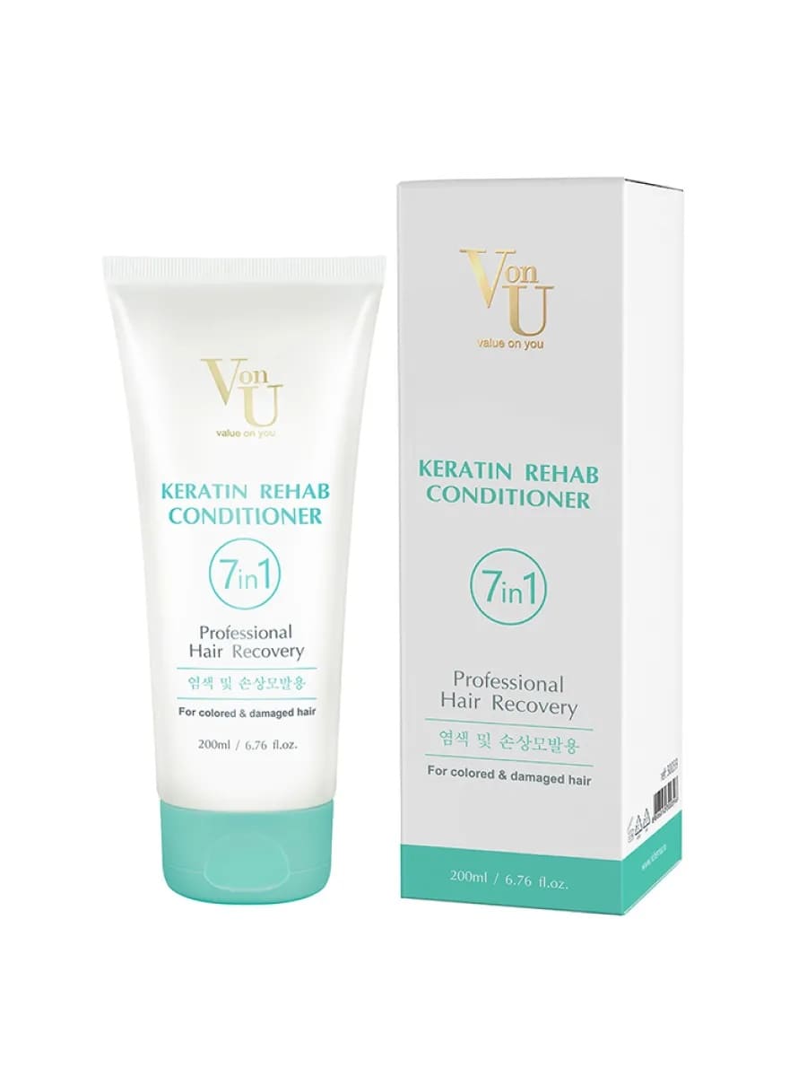 Von U Кондиционер для волос с кератином Keratin Rehab 200 мл