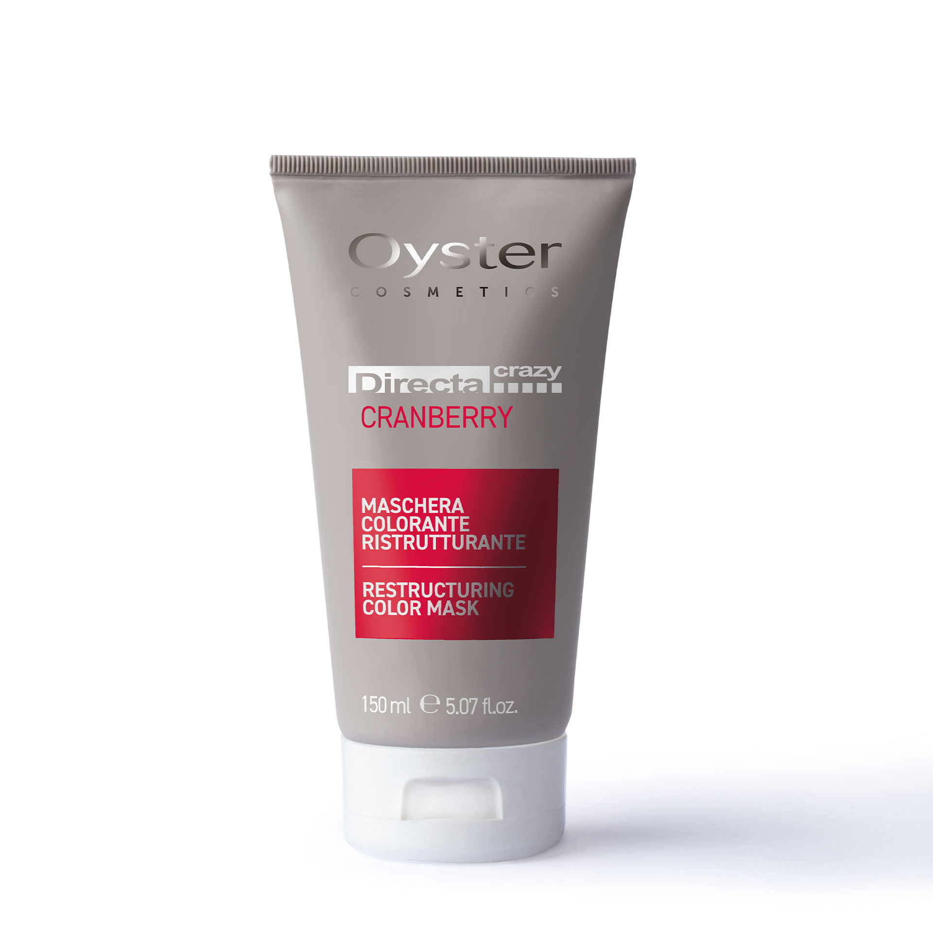 Oyster Cosmetics Тонирующая маска с прямым пигментом DIRECTA CRAZY RESTRUCTURING COLOR MASK CRANBERRY красный  150ml