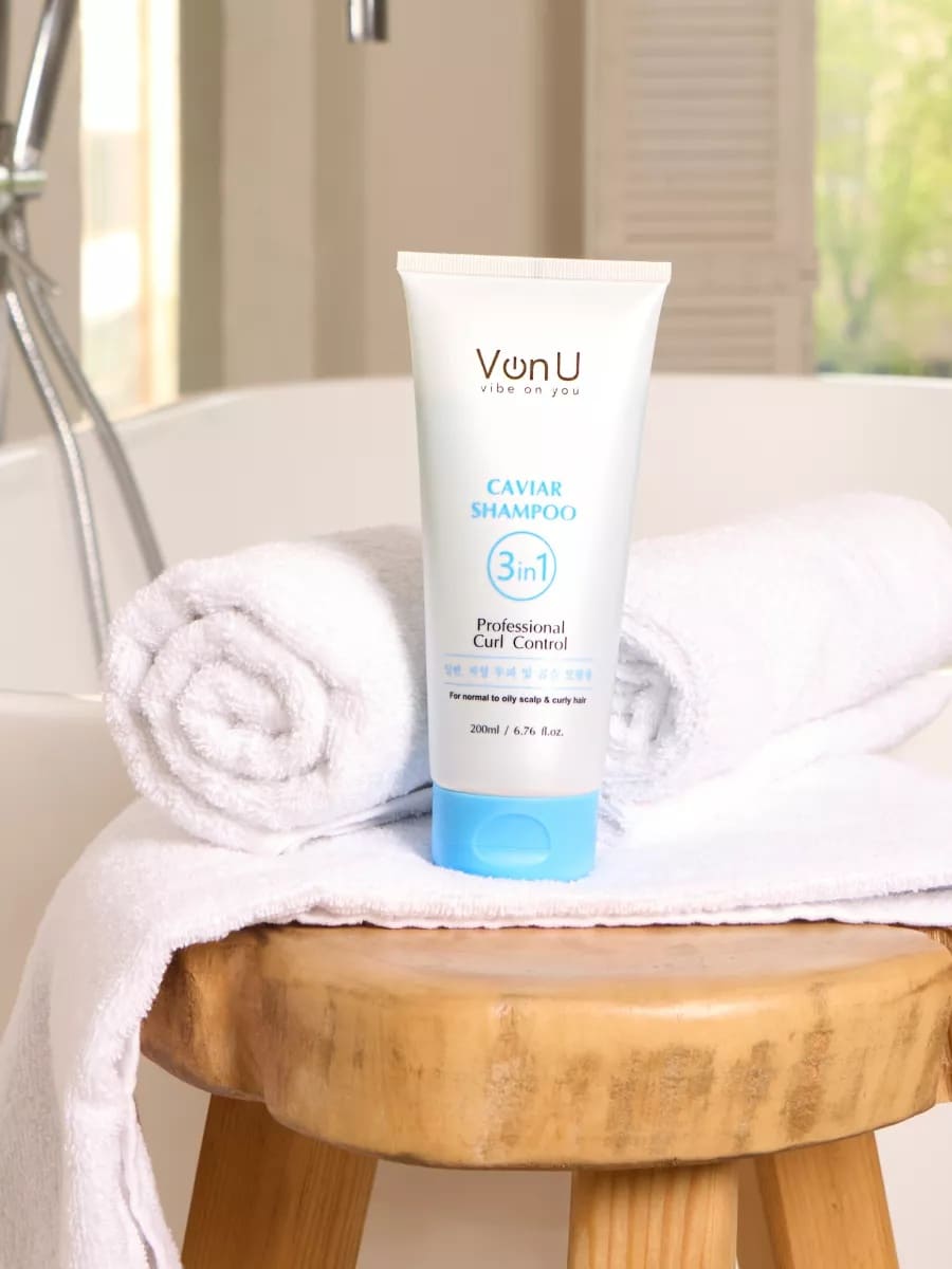 Von U Шампунь для волос с икрой Caviar Shampoo 200 мл (New)