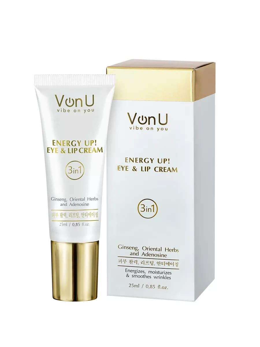 Von-U Омолаживающий крем-энергетик для век и губ ENERGY UP! Eye & Lip Cream 25ml