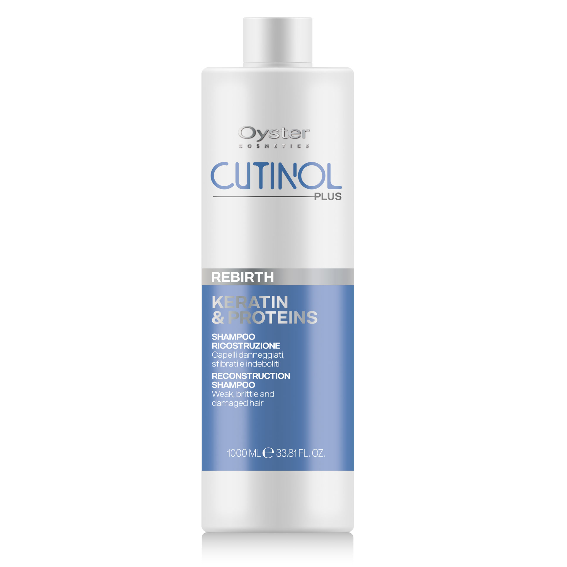 OY CUTINOL PLUS REBIRTH KERATIN & PROTEINS RECONSTRUCTION SHAMPOO Шампунь для  восстановления слабых, ломких и поврежденных волос 1000ml