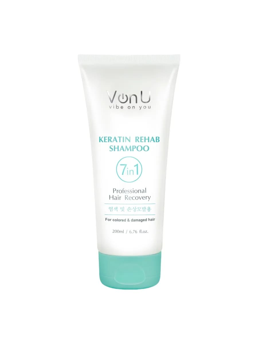 Von U Шампунь для волос с кератином Keratin Rehab 200 мл