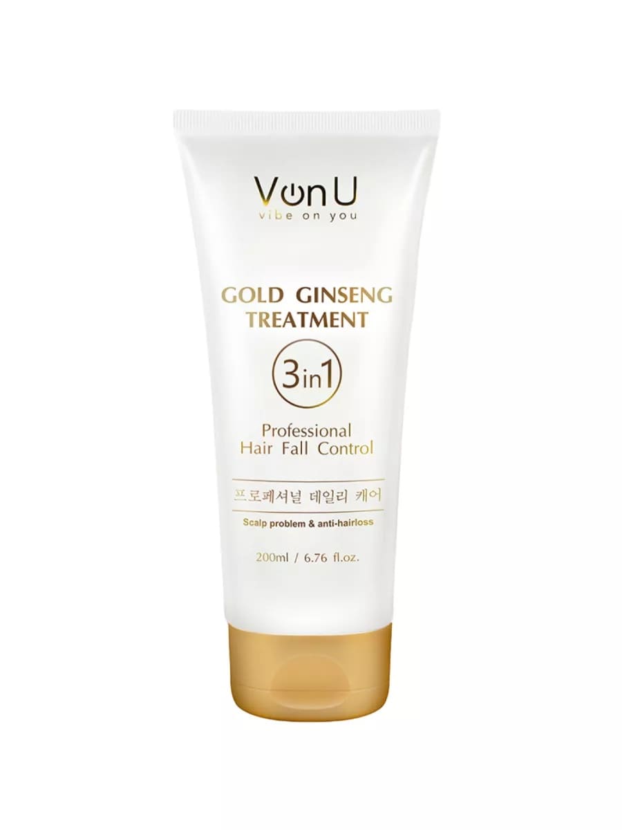 Von U Уход для волос с экстрактом золотого женьшеня Ginseng Gold Treatment (New)  200 мл