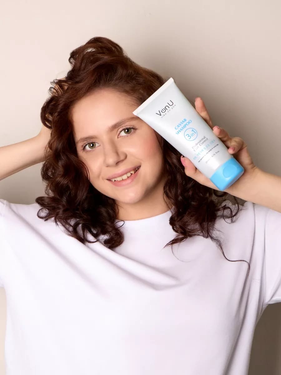 Von U Шампунь для волос с икрой Caviar Shampoo 200 мл (New)